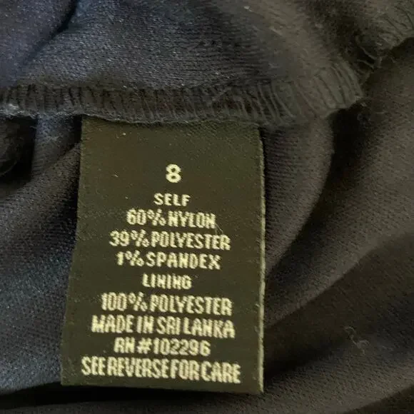 Dressbarn Collection Navy Blue Sleeveless Sequin V Neck Dress Size 8 - Picture 7 of 10